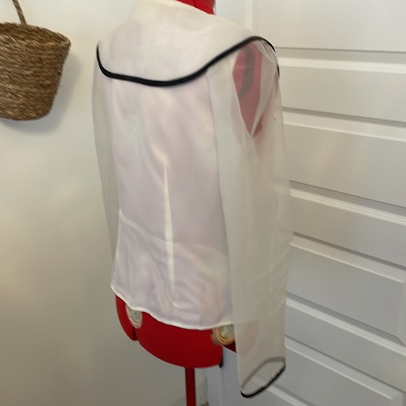 VTG 1990 Farouche by Lori Weidner Sheer Party Blouse Semi Fitted Size 11 - Picture 4 of 9